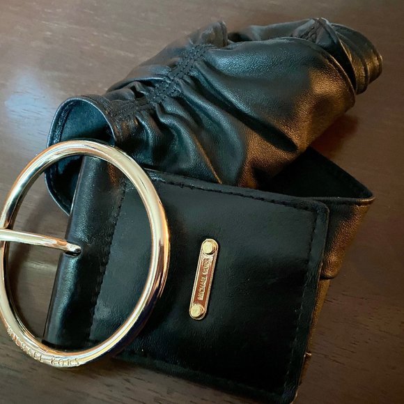 MICHAEL Michael Kors Accessories - Cool $98 Black Wide Michael Kors Leather Belt L
